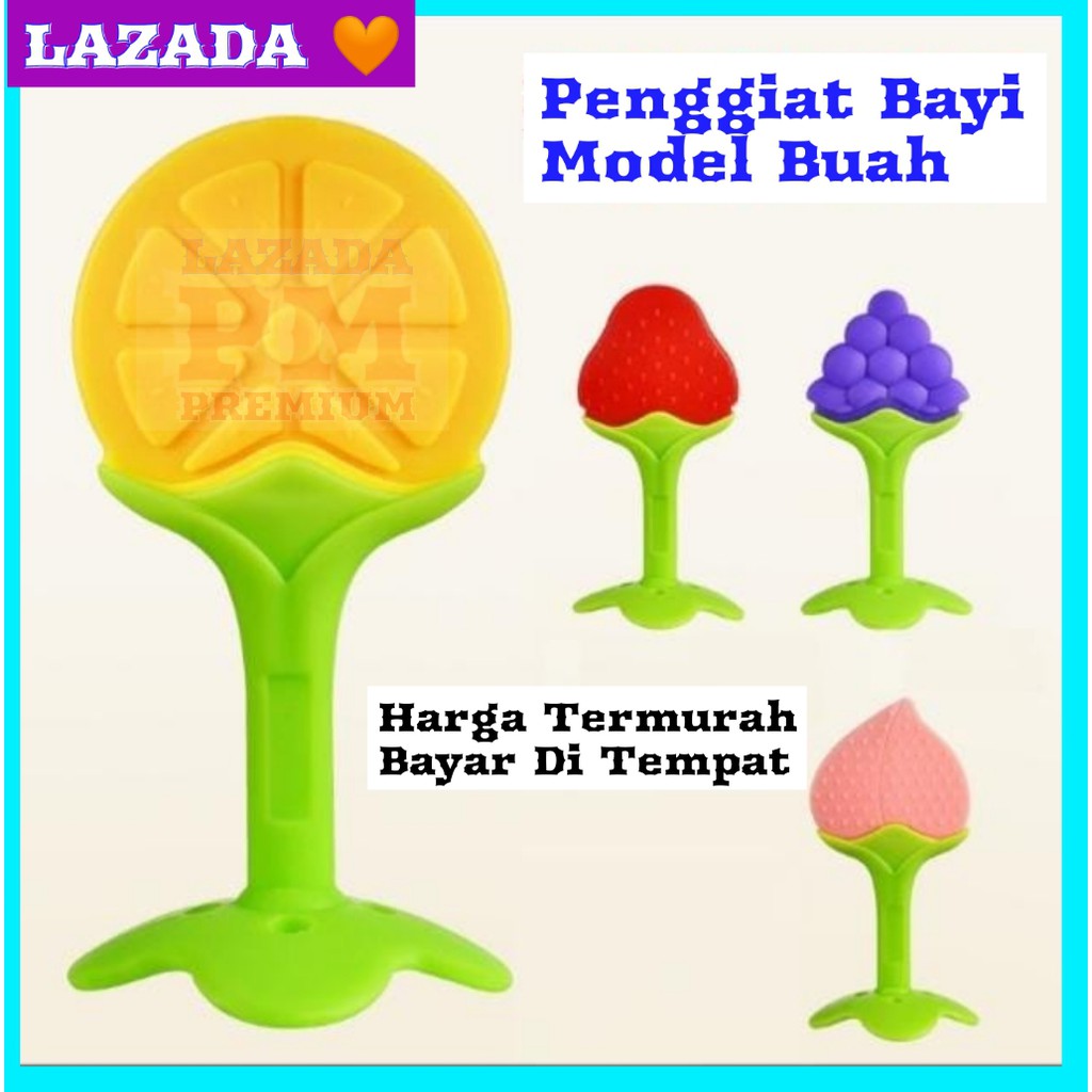 Baby Teether Gigitan Bayi bentuk Buah Mainan gigi Bayi BPA FREE