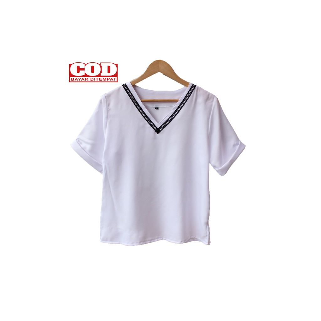 Real Pict - Atasan Wanita / Blus Cewek / Blouse Jumbo Wanita Vheya ( Real Pict ) Size L dan XL XXL-7