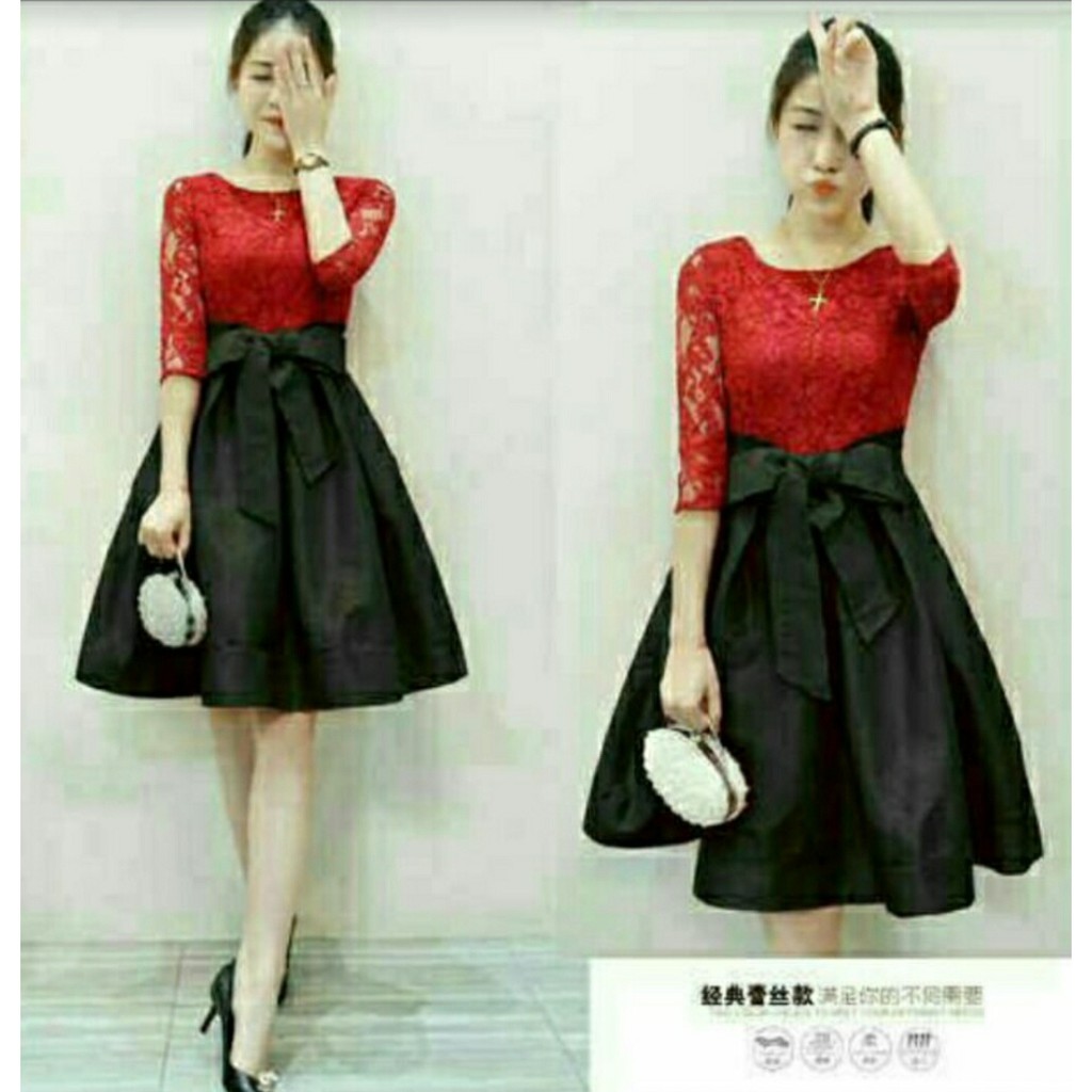 [VLFK] Dress Korea / Dress Casual Wanita / Dress Wanita Terbaru / Dress Natal / Dress