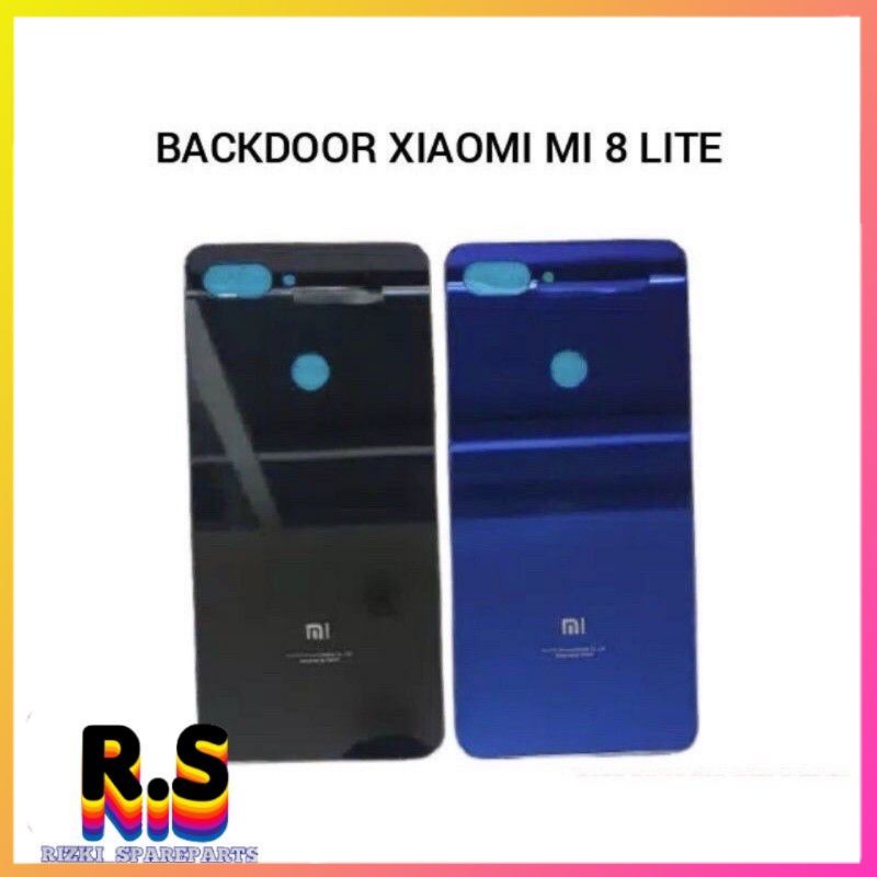 BACKDOOR TUTUPAN BATERAI CASING BELAKANG XIAOMI MI8 LITE MI-8 LITE ORIGINAL