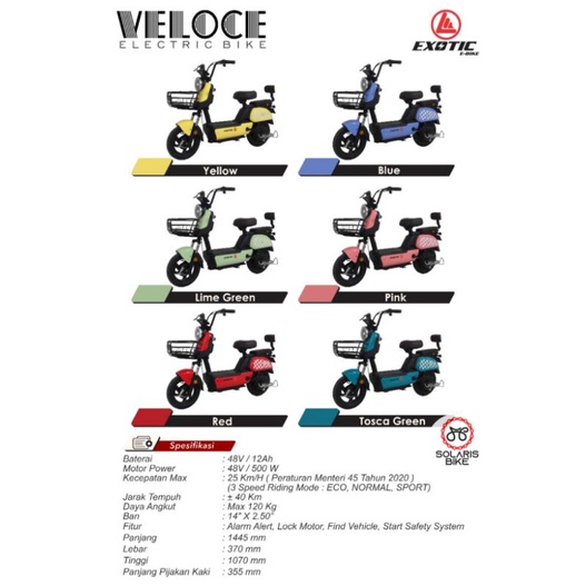 Sepeda listrik Exotic E-Bike Groza X4 Veloce 500 Watt