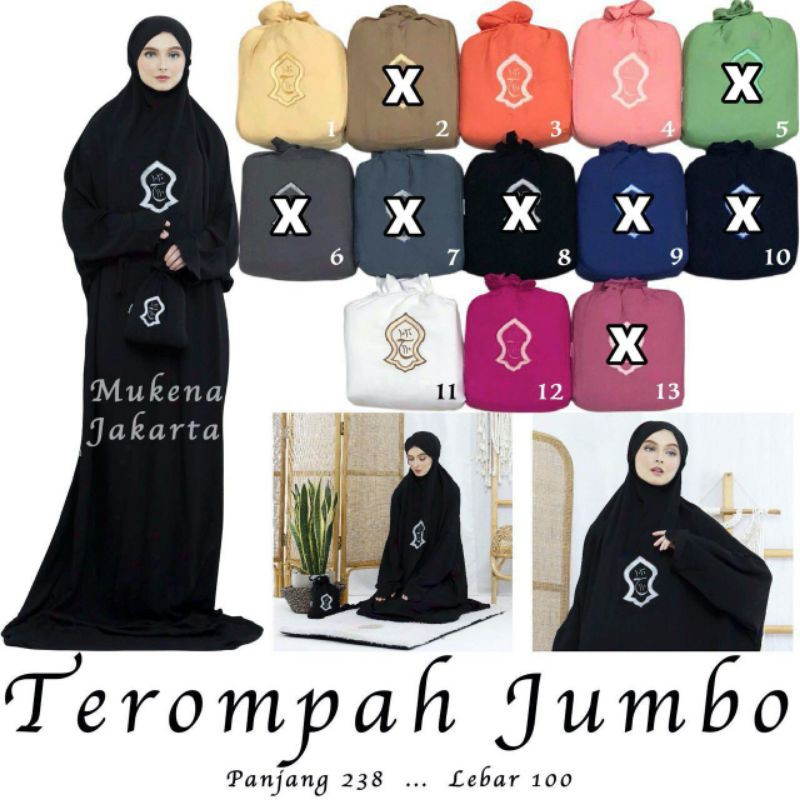 mukena terompah jumbo terusan hadramaut