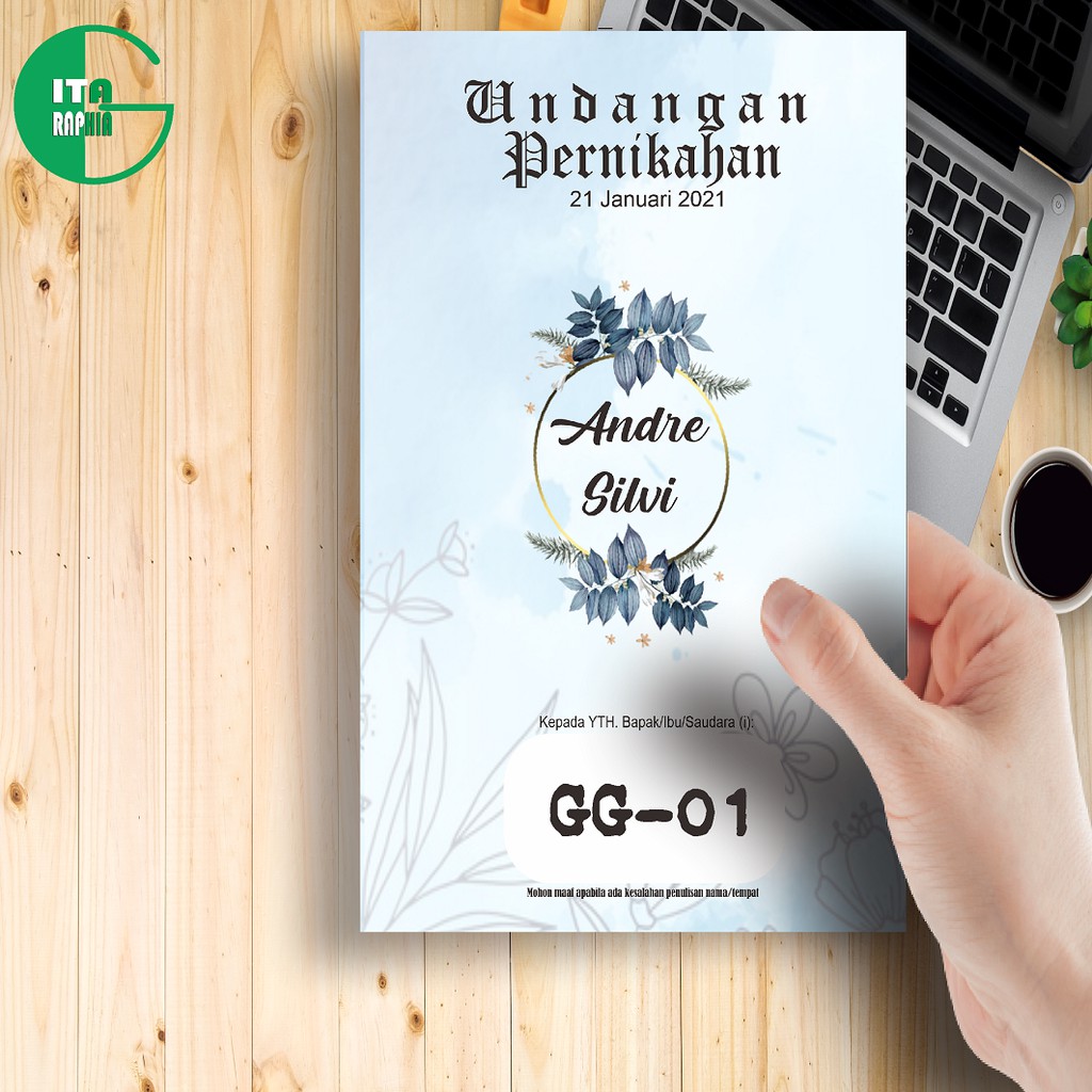 Cetak Undangan Pernikahan Murah/Cetak Undangan Simple/Undangan Pernikahan