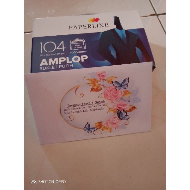 

Amplop nama isi 1pak buat kondangan
