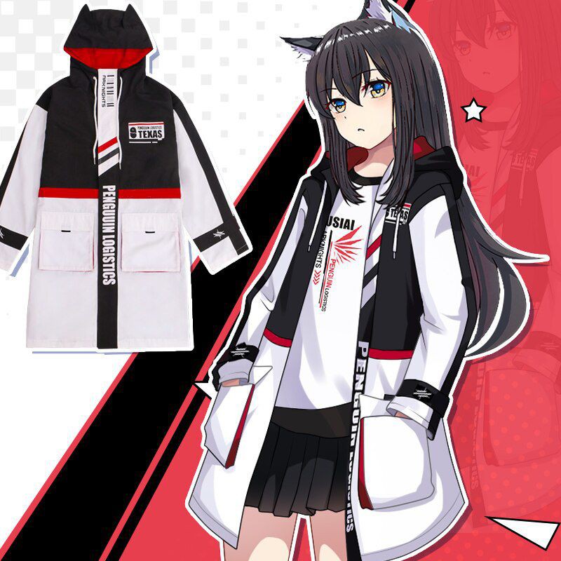 Texas Penguin Logistics Jacket Arknights Arknight Jaket Hoodie Anime Game jepang jacket amiya