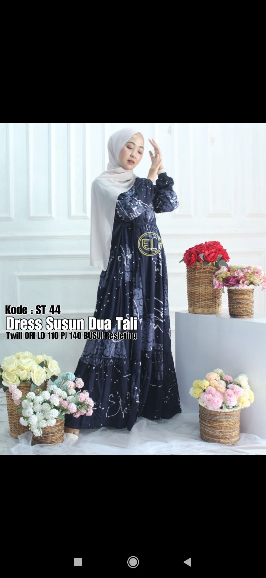 Gamis Twill Ori - Elzhaf - Dress Batik Pekalongan