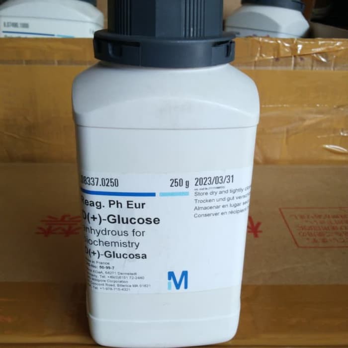 Glukosa. Glucose. D(+)-Glucose anhydrous 250G. Merck VS881