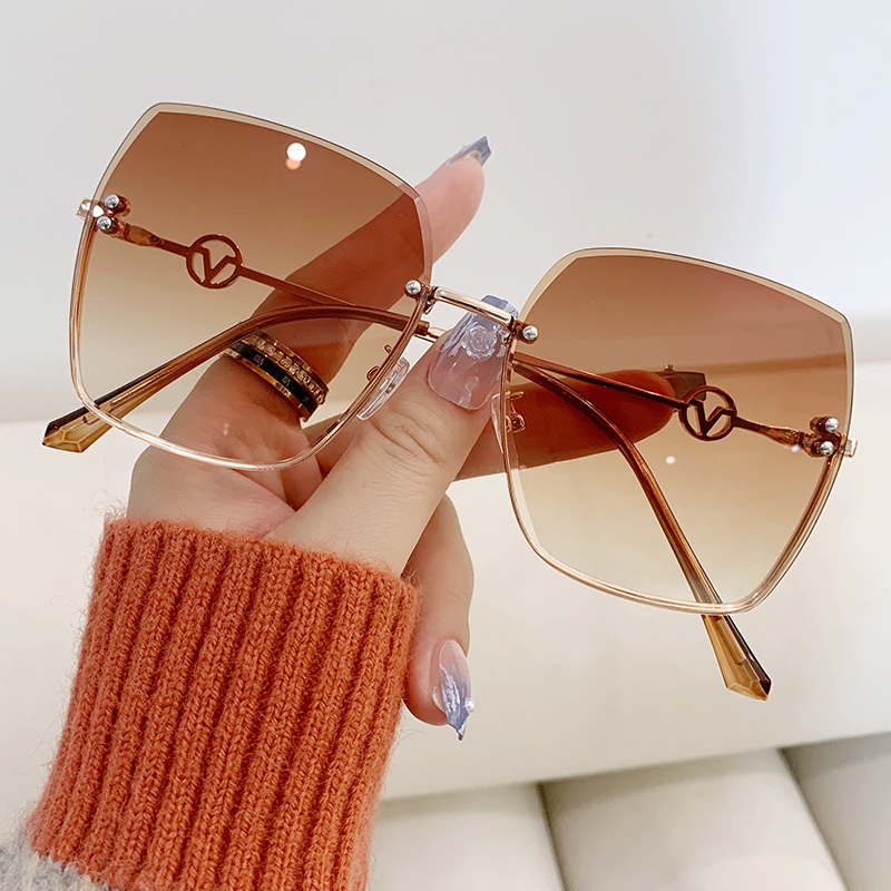 Fashion Square Shades Sunglasses For Women/Men Eyewear Frameless Sunglasses