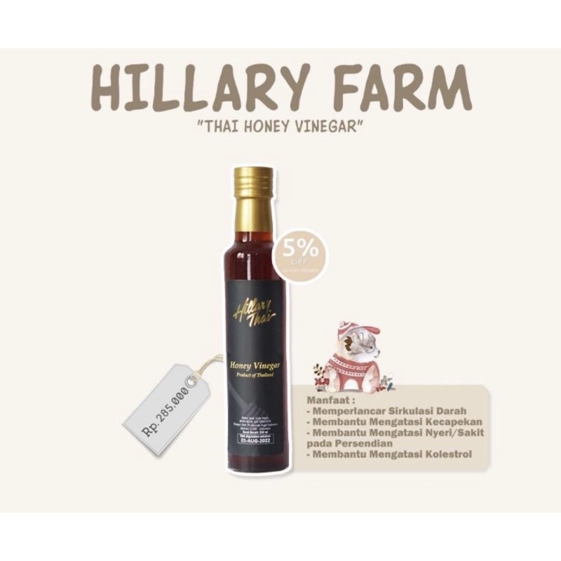 Hilary Farm Thai Honey Vinegar