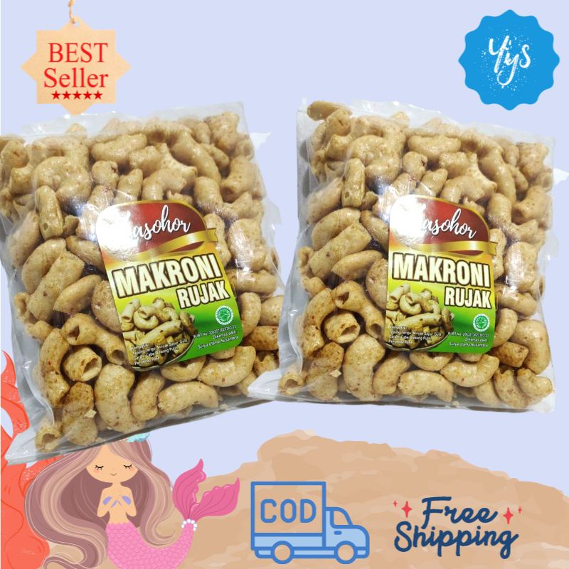 

YYS - MAKARONI RUJAK 190gr Snack Cemilan Anak Jajanan Murah Kerupuk Asin Gurih Renyah Enak