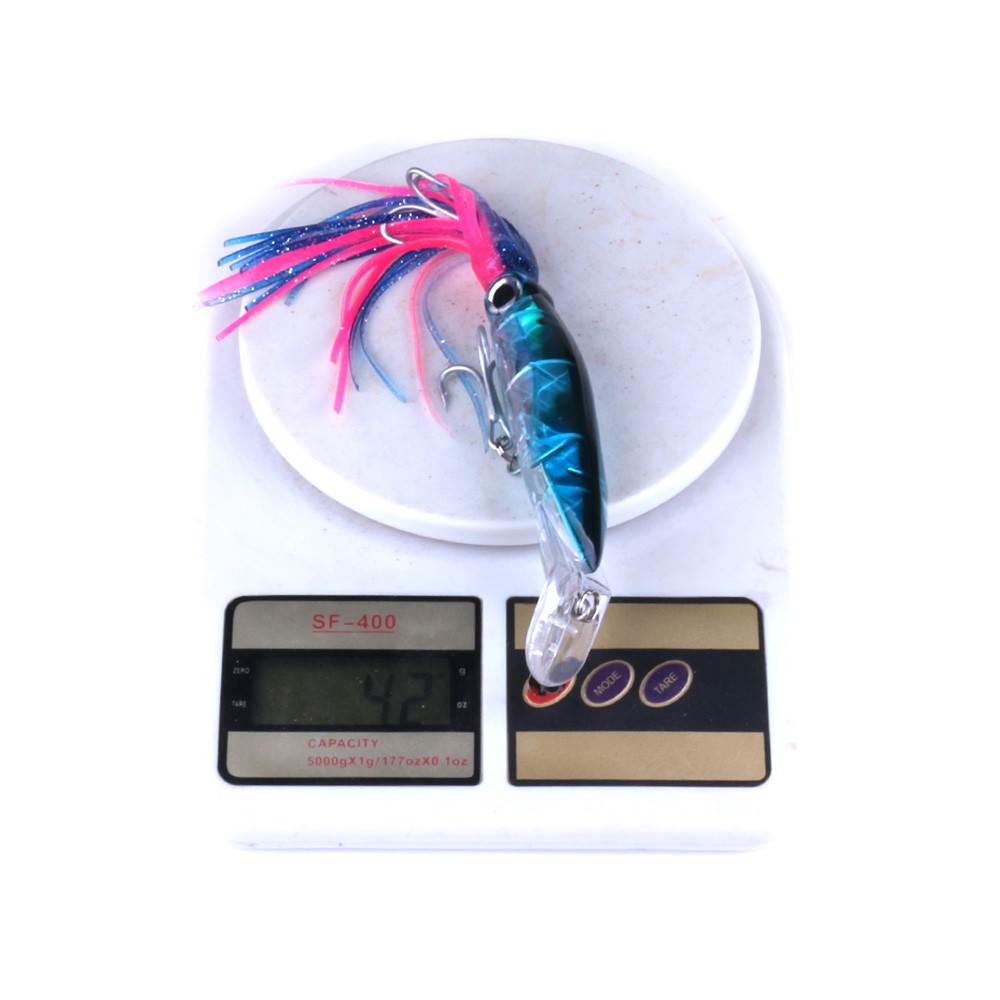 Hengjia 1Pcs 14cm/40g Umpan Pancing Cumi Bentuk Cumi dengan Kail Lembut Fishing Lure Ikan Bait