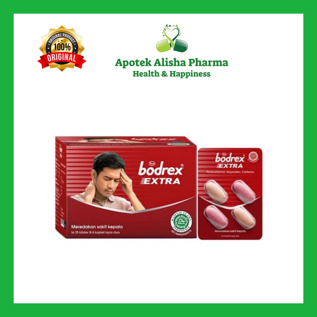 Bodrex Extra Tablet Per Strip - Bodrek Ekstra Obat Sakit Kepala Pusing / Bodreks