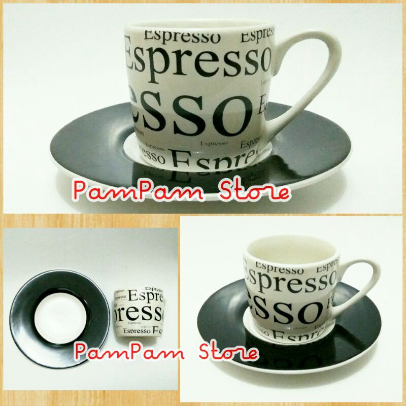 CANGKIR MINI ESPRESSO 100 ML ISI 6 PASANG