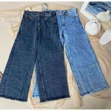 FREE BELT HIGH WAIST CELANA KULOT JEANS RAWIS DAN POLOS SNOW ACID / CELANA KULOT RAWIS