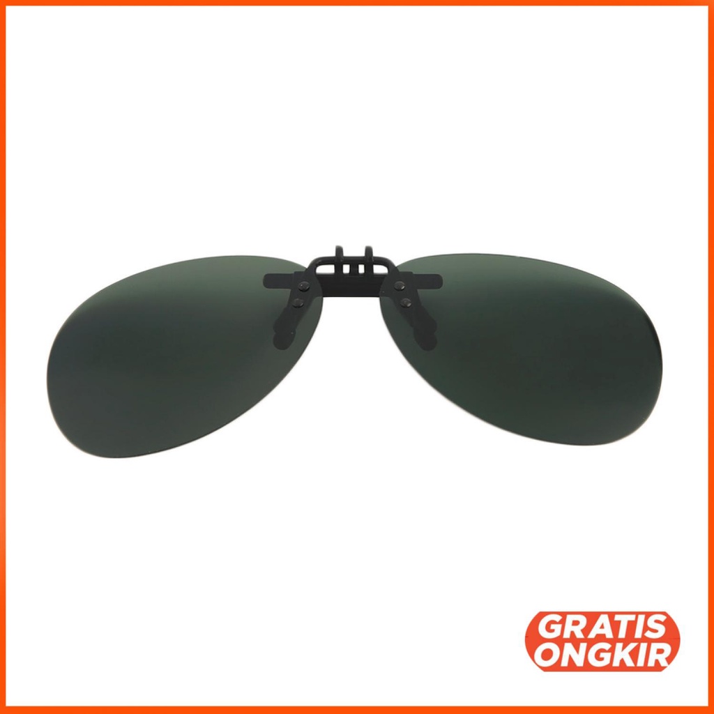 Lensa Klip Kacamata Clip-on Sunglasses - Y16211