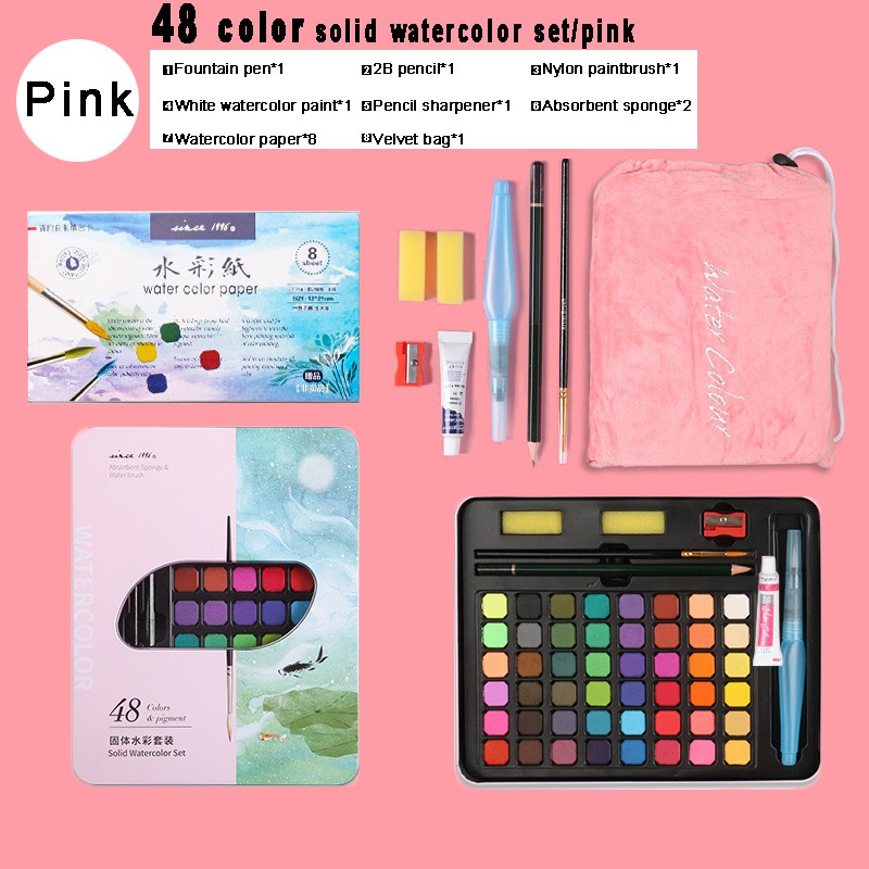 

MilL Cat Air Water Color Solid Watercolor Set Alat Lukis Melukis Cat Air Padat Painting Tools