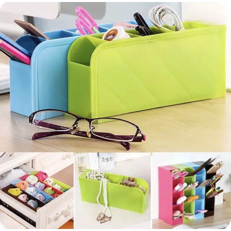 [HASHIRE] Rak Tempat Pena Kantor Color 4 tingkat / Stationery Space Office Storage Box