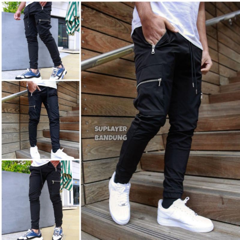 Celana Joger Pria Cargo Jogger Zipper Original Celana Celana Joger Pria Cargo Jogger Zipper Original Celana