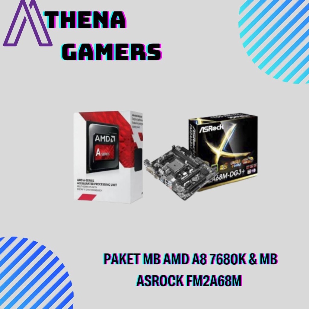 Paket MB AMD A8 7680K & MB Asrock FM2A68M - DG3+ || Athenagamers