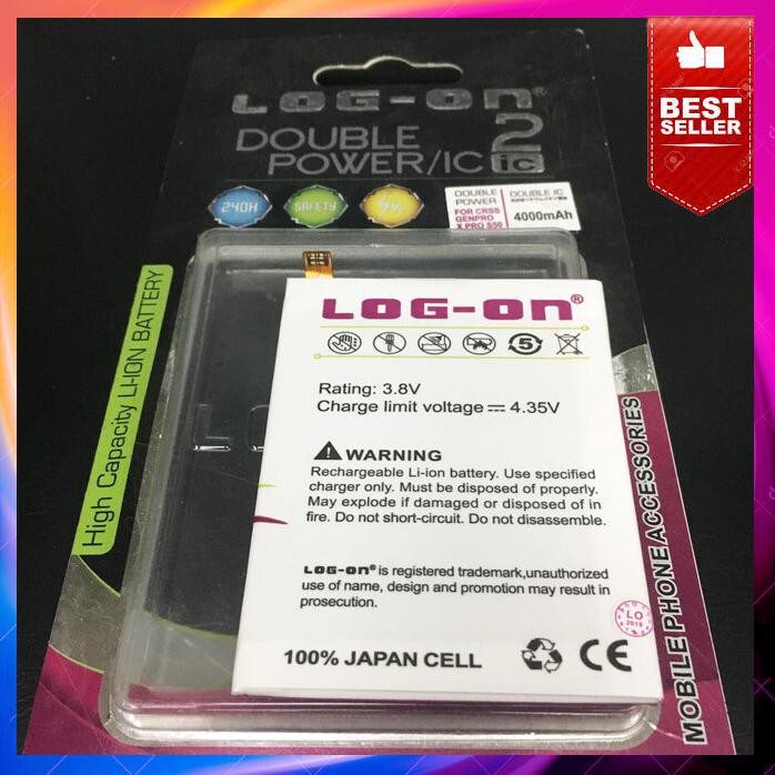 Acc Hp Baterai Evercoss Genpro X Pro S50 4000Mah Double Power Log On