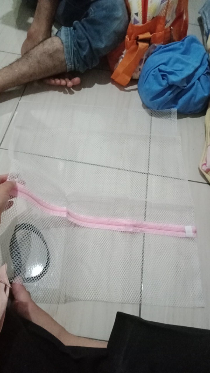 Je459 Kantong Cuci Pakaian Tas Jaring Keranjang Baju Kotor Laundry Bag Washing Bag Laundry 50x40