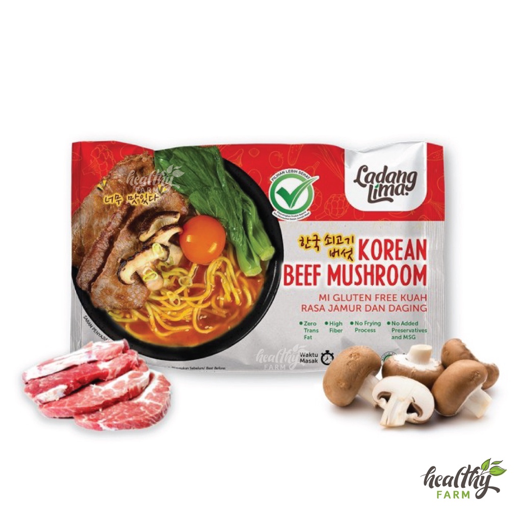 Ladang Lima Korean Noodle Gluten Free/ Mi Instan Korea Sehat