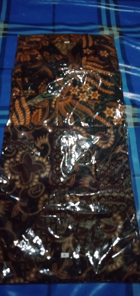 Kemeja Batik Pria Lengan Panjang Manggar Sogan