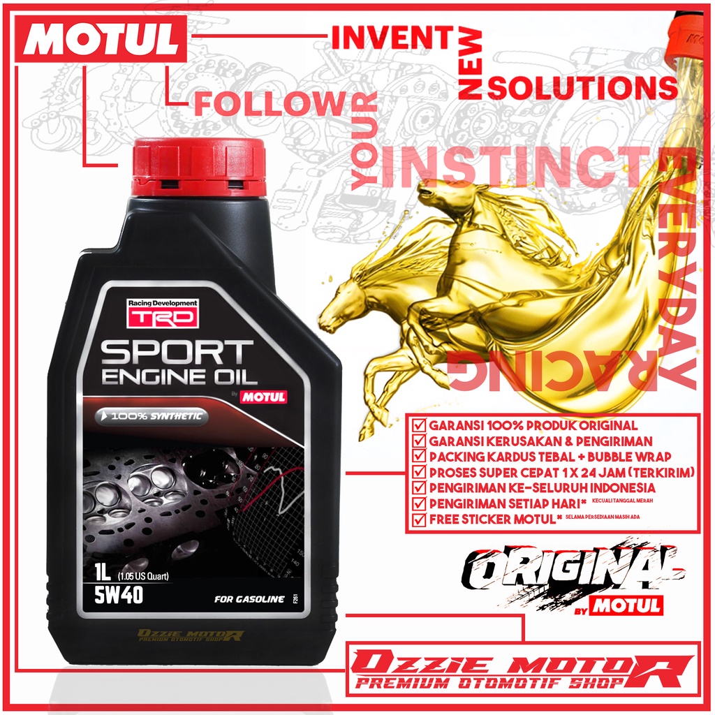 MOTUL TRD SPORT ENGINE OIL GASOLINE 5W40 SN 1L