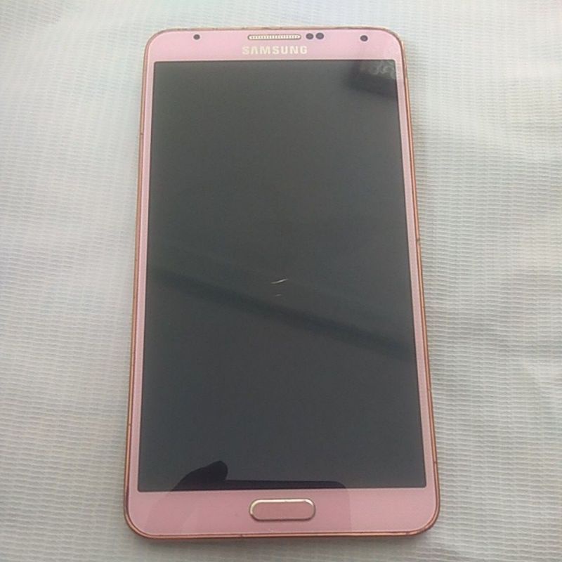 LCD cabutan galaxy note 3 (SM-N900) original pink