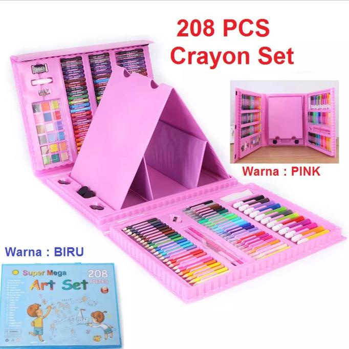 

208pcs Crayon Set Cat Minyak Pensil Warna Pastel untuk Anak Menggambar ---READY---