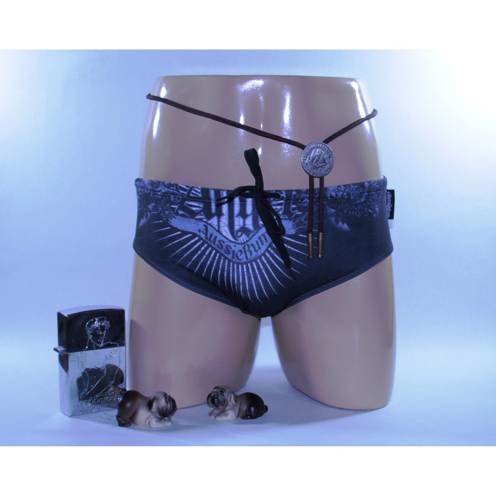 028 - Briefs Sexy Motif Hitam Anger Aussiebum