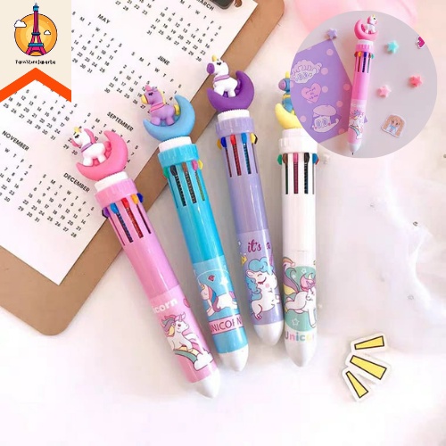 

Pen 10 Warna Unicorn Bulan Sabit Pena Pulpen Alat Tulis Kantor Stationary Perlengkapan Sekolah COD