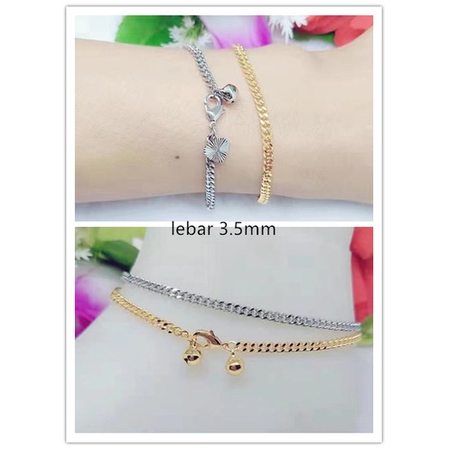 Xuping gelang kaki&amp;gelang tangan sisik naga(lebar5.0mm,lebar 3.5mm) 9900