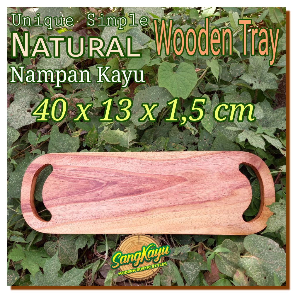 Wooden tray 40x13cm nampan Kayu Nampan Saji no chopping Cutting Board