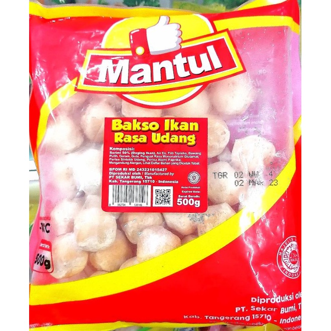 

Mantul Bakso Ikan Rasa Udang 500gr