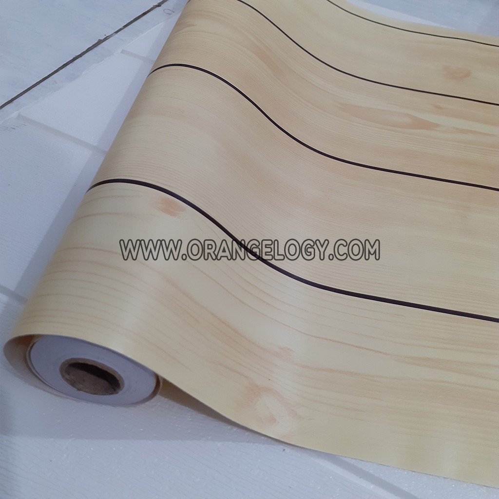 Wallpaper Dinding Wallpaper Stiker 3d Wallpaper Kamar Tidur 10M Wood Fiber Walpaper Motif Serat Kayu Coklat-3