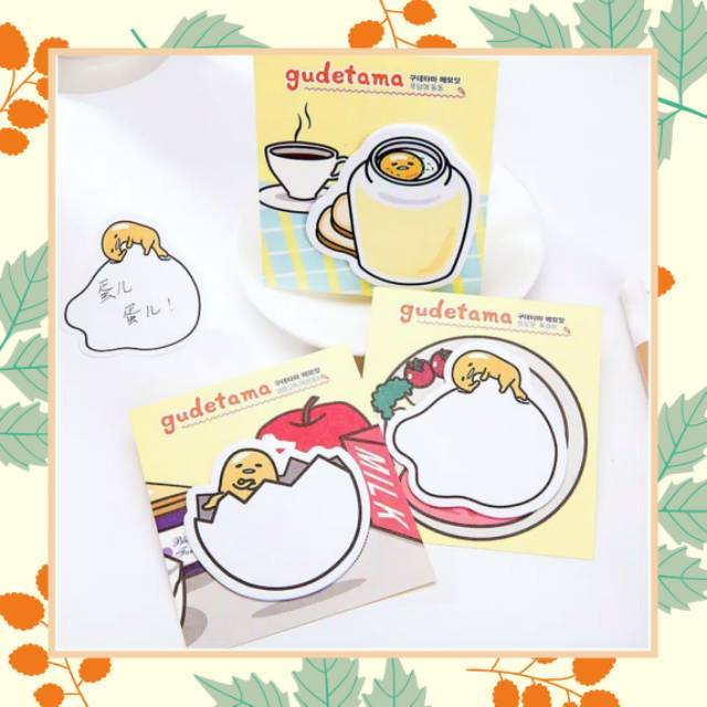 

SN004 STICKY NOTES CATATAN TEMPEL GUDETAMA LUCU MEMO TEMPEL CANTIK LEIDIS STATIONARY