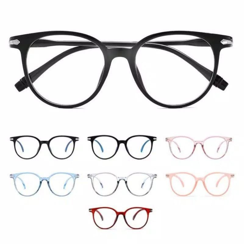 Kacamata Anti Radiasi Lensa Wanita Pria Frame Ringan / Sunglasses import