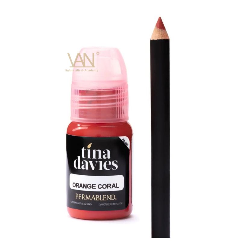 Tinta Permablend X Tina Davies Lip Duo - Orange Coral Original Made in USA 15ml