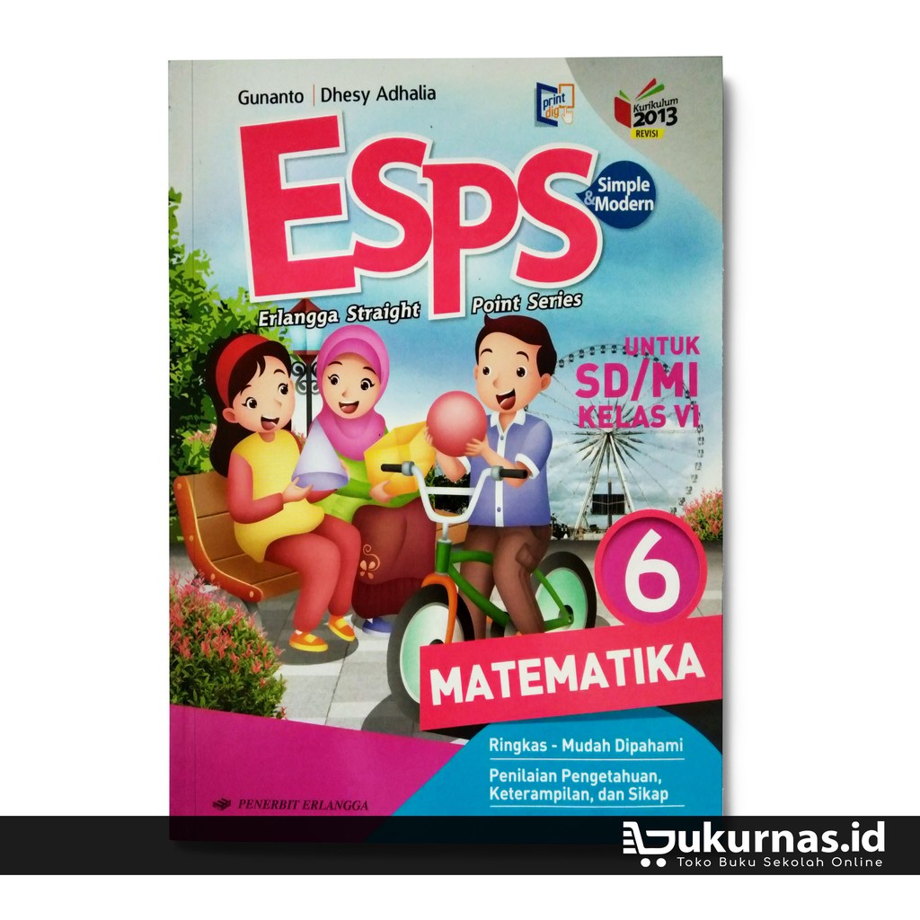 Buku Esps Matematika Sd Mi Kelas 6 Erlangga Shopee Indonesia