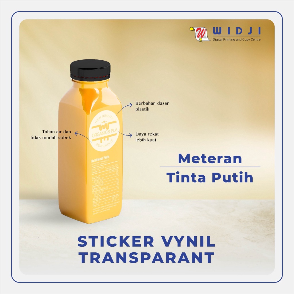

Print UV Sticker / Stiker Transparant Meteran Dengan Tinta Putih