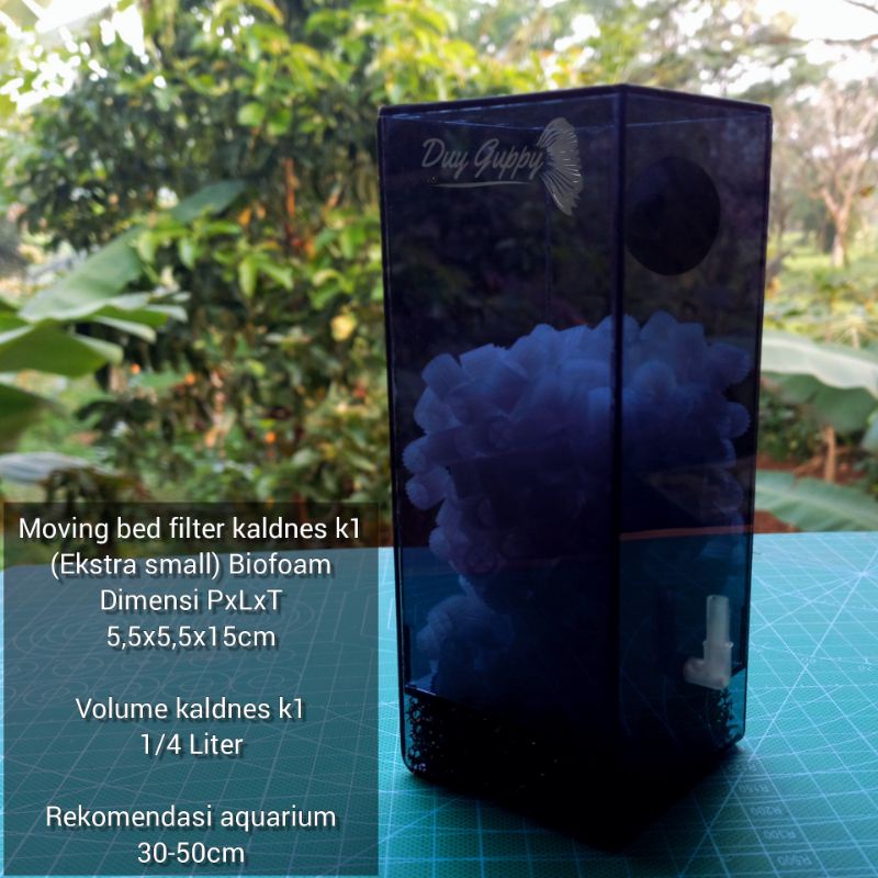 (ekstra small) moving bed filter kaldnes k1 biofoam with kaldnes k1 micro