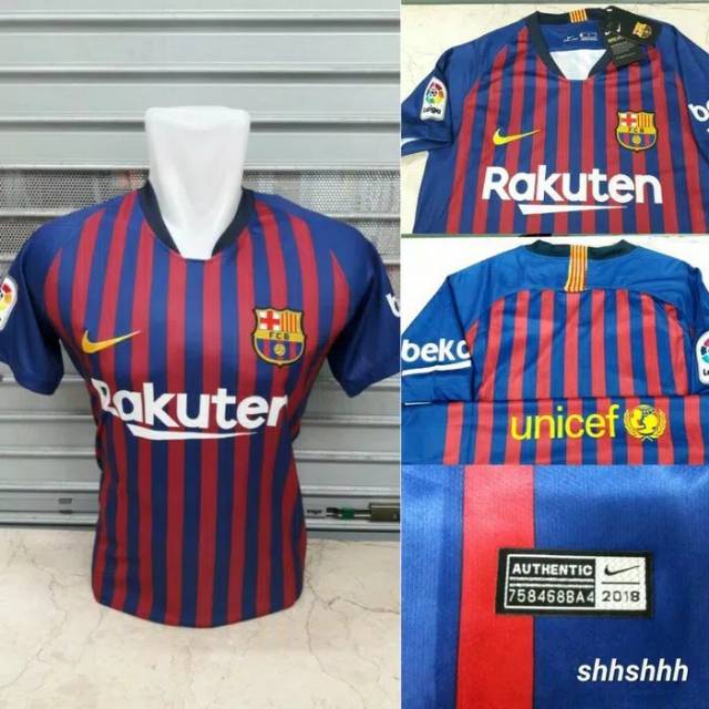 JERSEY BOLA BARCELONA BARCA HOME 2018/2019 GRADE ORI