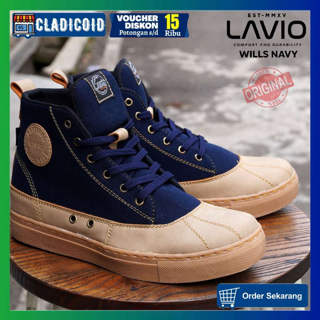 Sepatu Sneakers Pria Original Lavio Wills Sneaker Nongkrong Sekolah Kuliah Jalan Santai Outdoor