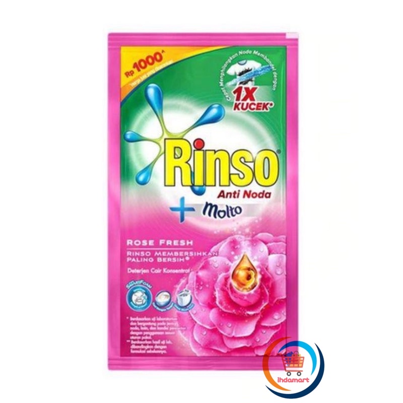 Rinso Deterjen Cair 40 ml 1 Renceng Isi 6 pcs