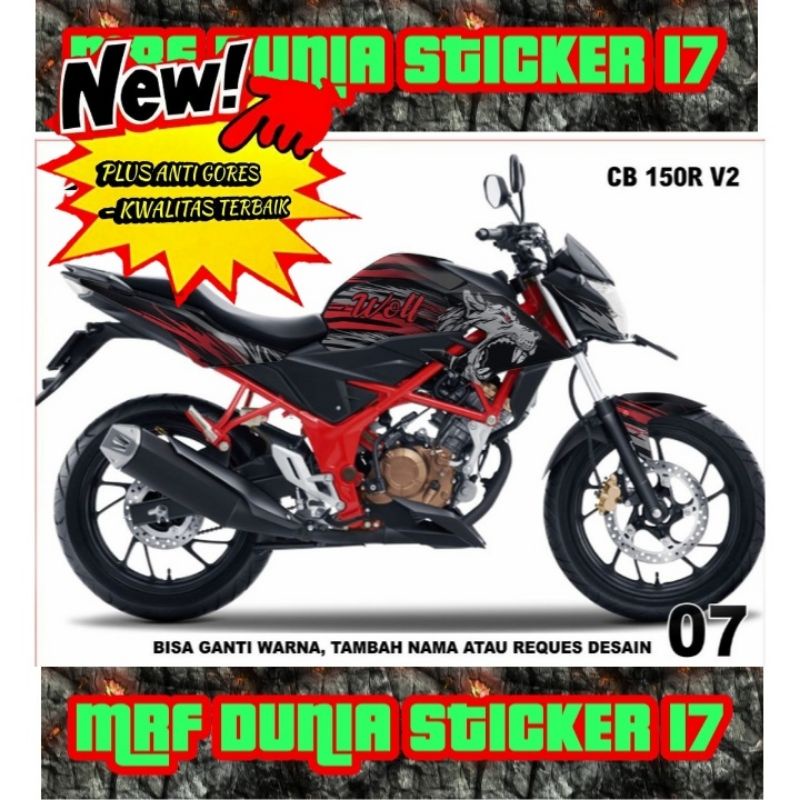 Sticker decal CB 150R V2 Full Body dekal CB 150R V2 Stiker Decal CB 150R V2 Modif 07