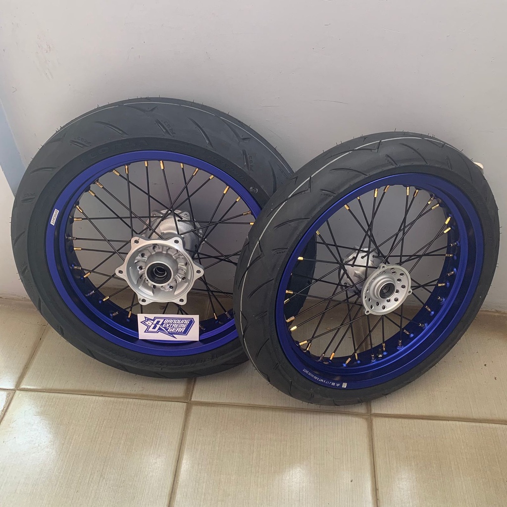 BANSET WHEELSET YAMAHA WR 155 R PREMIUM VELG 17 SUPERMOTO TK RACING JAPAN TERBARU