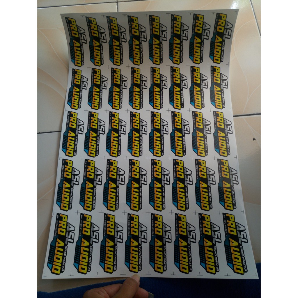 CETAK STICKER DESAIN SENDIRI - Bahan Vynil Laminasi Anti Air