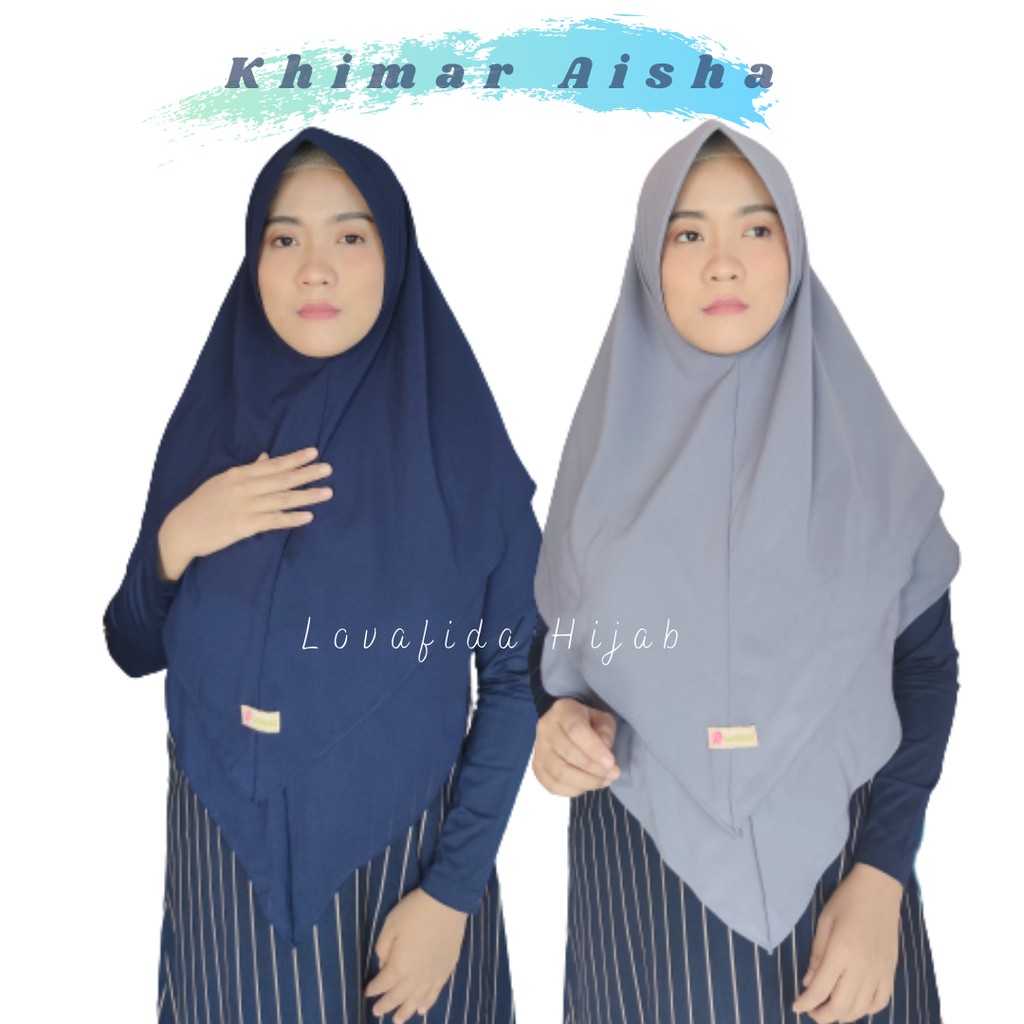 Khimar Aisha - Jilbab Segitiga Instan Pet 2 Layer