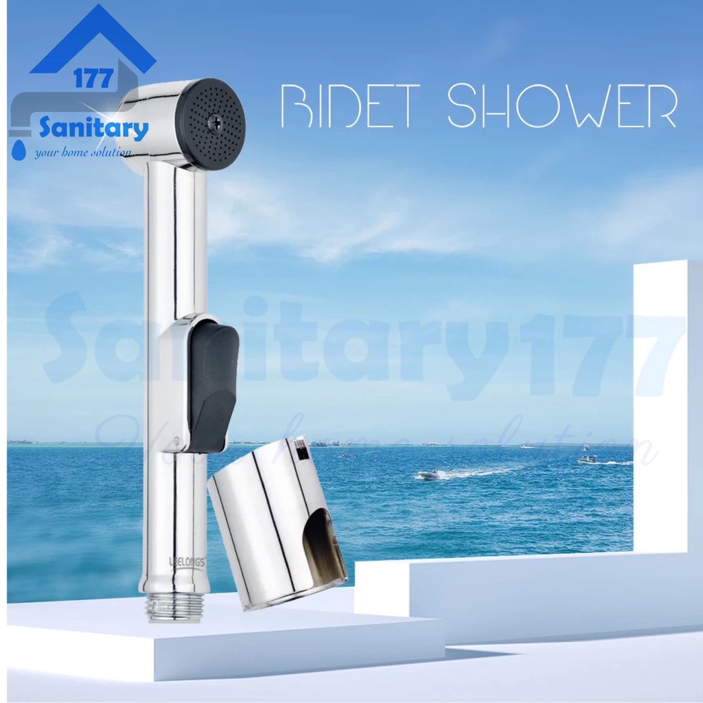 Semprotan shower Bidet Cebok murah panjang S1 dan gantungan sower- head kepala semprotan air Shower sprayer spray washer Toilet Kepala Jet Shower Bidet Cebok kloset closet closed